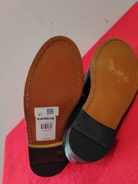 Express Black Leather Penny Loafers - Mens Slip-On Dress Shoes main image 10